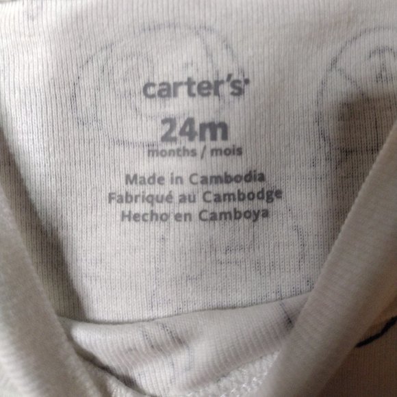 Carter's Baby boy 3-piece set, size 24 months, Blue, white and grey teddy bear - Picture 8 of 9